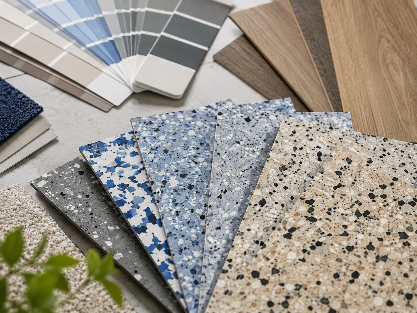 Design und Farbchips Systeme für moderne Bodenoberflächen